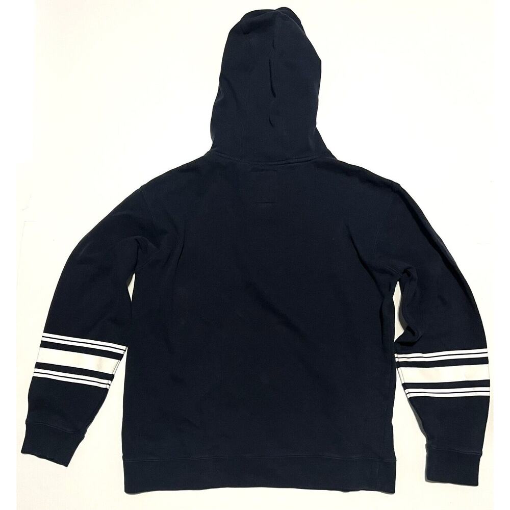 Vans Mens Skateboard Hoodie Sz L Blue White Red CA NY Off The Wall Stripes LRG - Picture 7 of 8